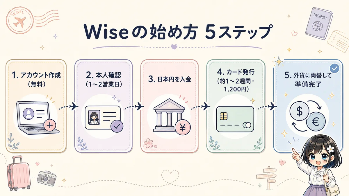 Wiseのアカウント作成から外貨両替までの始め方5ステップ