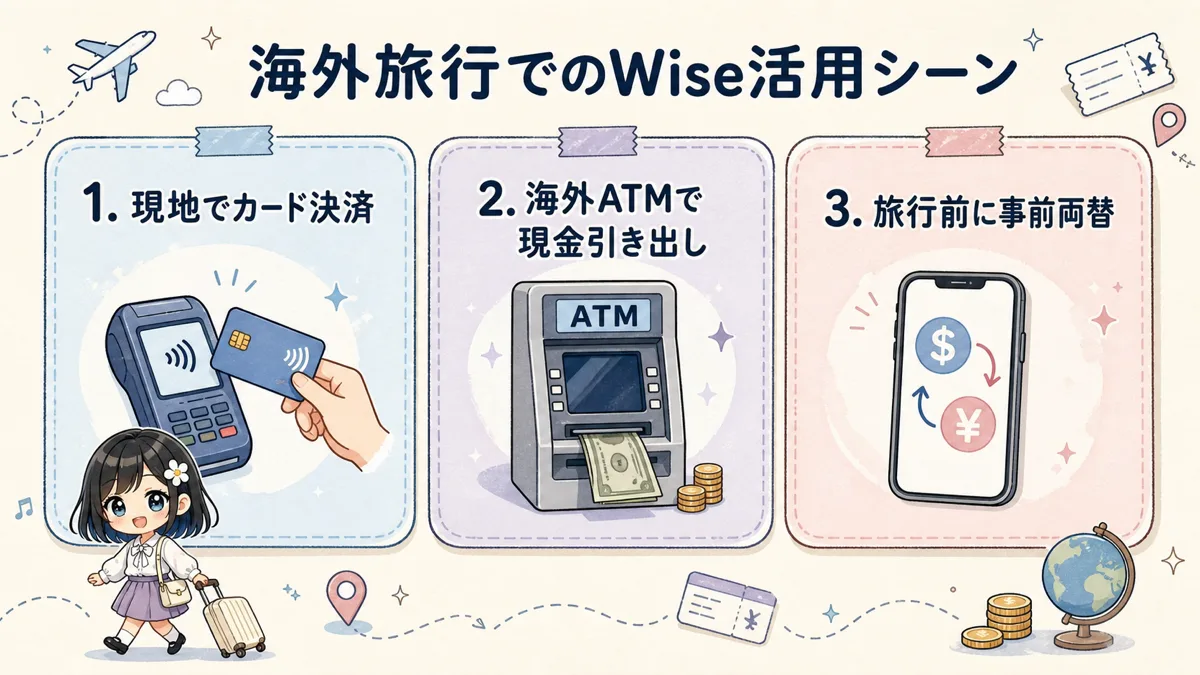 海外旅行でWiseをカード決済・ATM引き出し・事前両替に活用する3つの方法