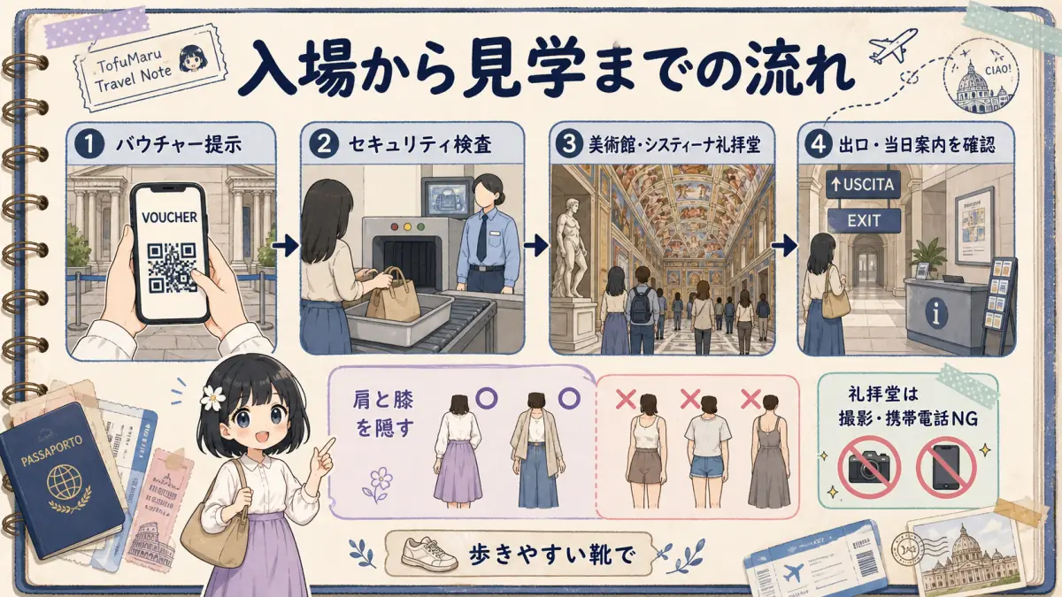 バチカン美術館の入場から見学までの流れと服装規定