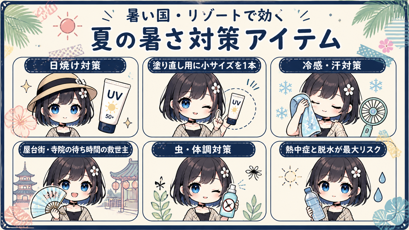 夏の暑さ対策アイテム